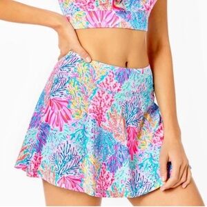 Lilly Pulitzer UPF 50 Luxletic Aila Mini Skort Skirt Splashdance Size XS
